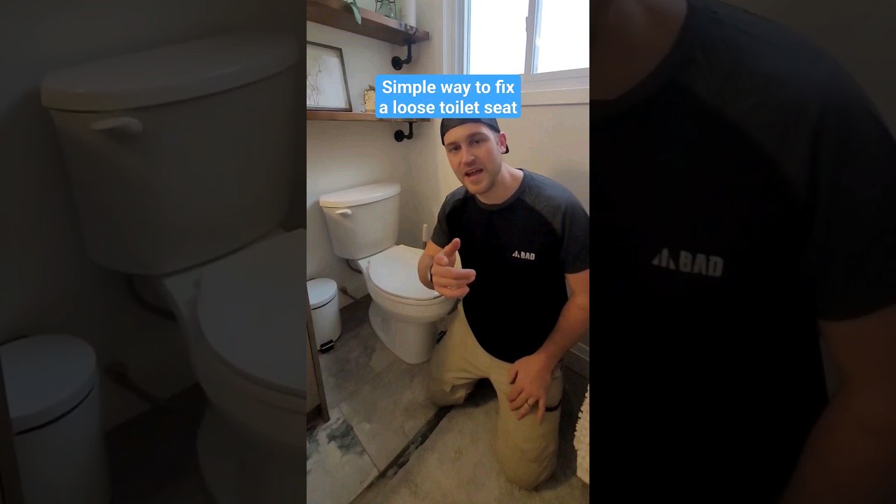 How to fix a loose toilet seat,  minimal tools & easy to do #toilet #toiletseat #diytips #homerepair