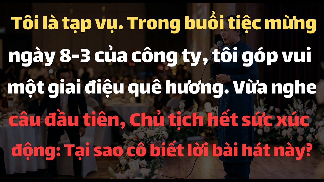 Tôi Là Tạp Vụ. Trong Buổi Tiệc Mừng 8-3, Tôi Góp Vui Một Giai Điệu Quê Hương. Vừa Nghe Câu Đầu Tiên