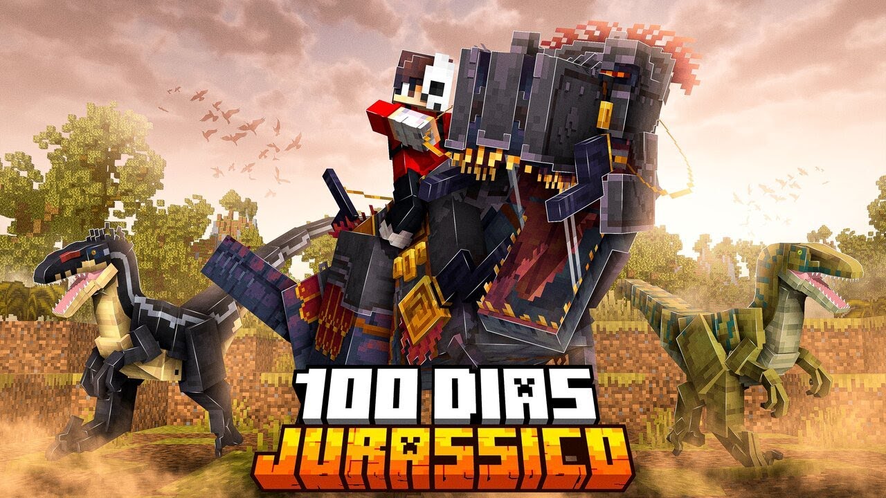 SOBREVIVI 100 DIAS NO MINECRAFT JURÁSSICO - O FILME
