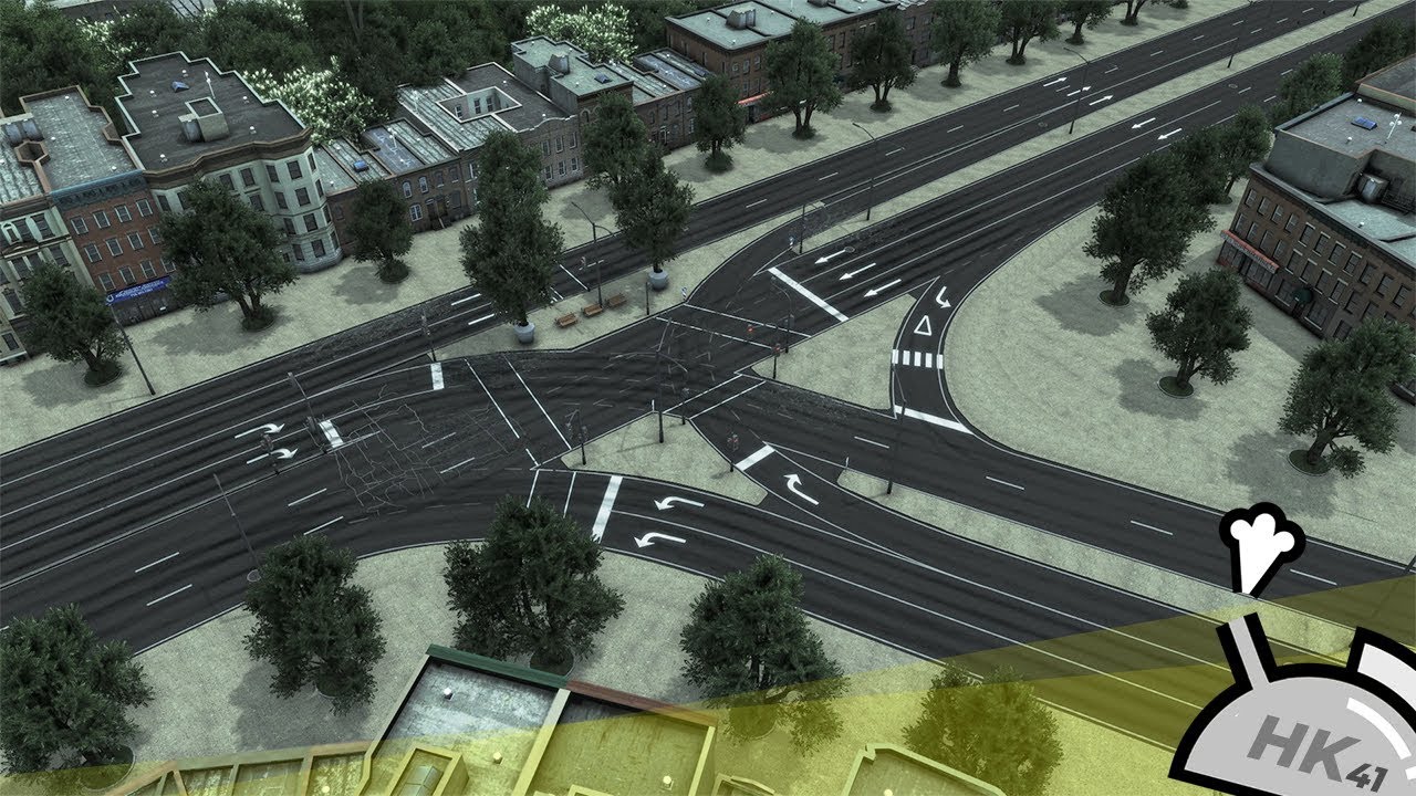 Cities: Skylines - 3 Way Intersection