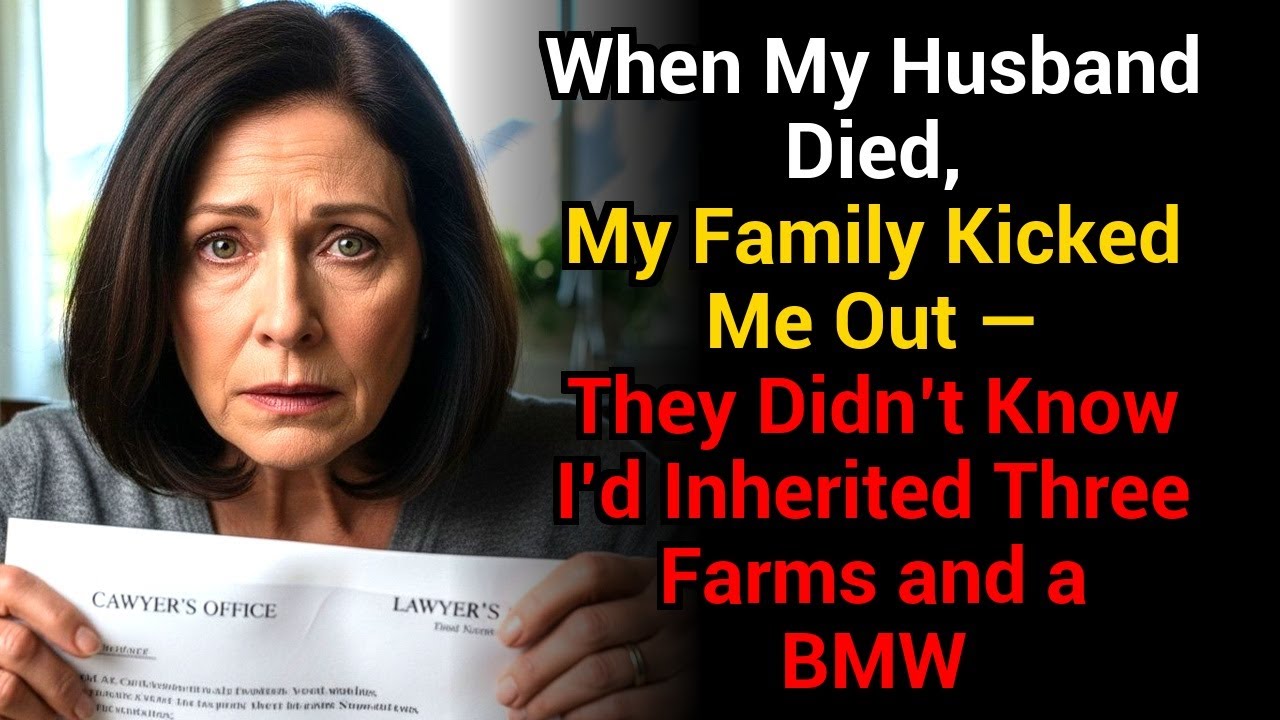 When My Husband Died, My Family Kicked Me Out — They Didn’t Know I’d Inherited Three Farms and a BMW