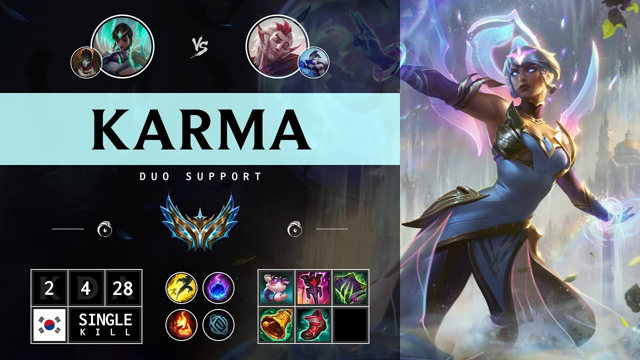 Karma Support vs Rakan - KR Challenger Patch 14.14