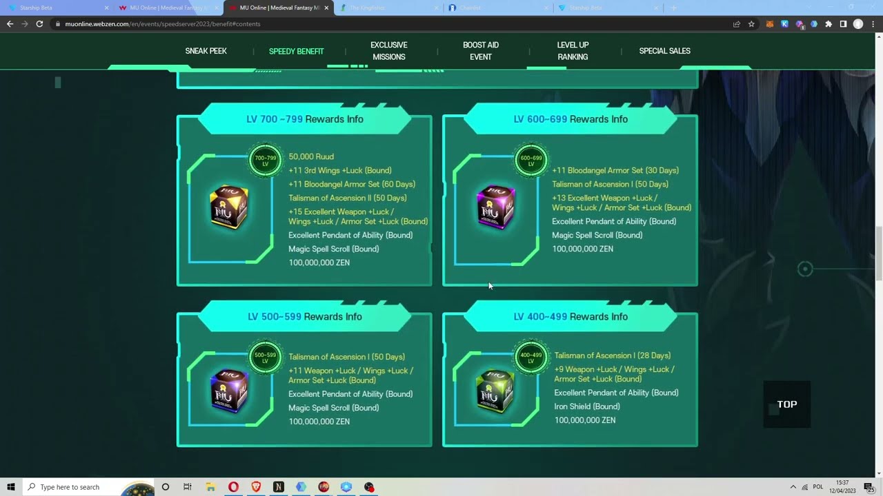 Global Mu Online - Co nowego 11.04.2023 - Speed Server Start