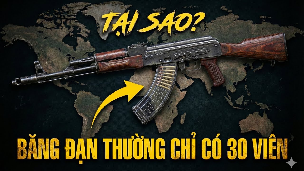 TẠI SAO BĂNG ĐẠN SÙNG TRƯỜNG TIẾN CÔNG LUÔN LÀ 30 VIÊN MÀ KHÔNG PHẢI 100 VIÊN?
