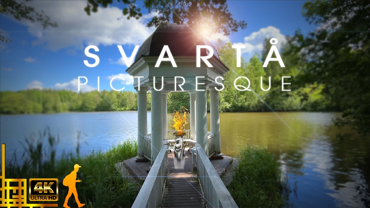 Sightseeing Picturesque Svartå Manor (Mustio), Finland 🏰 3D Audio 4K UHD