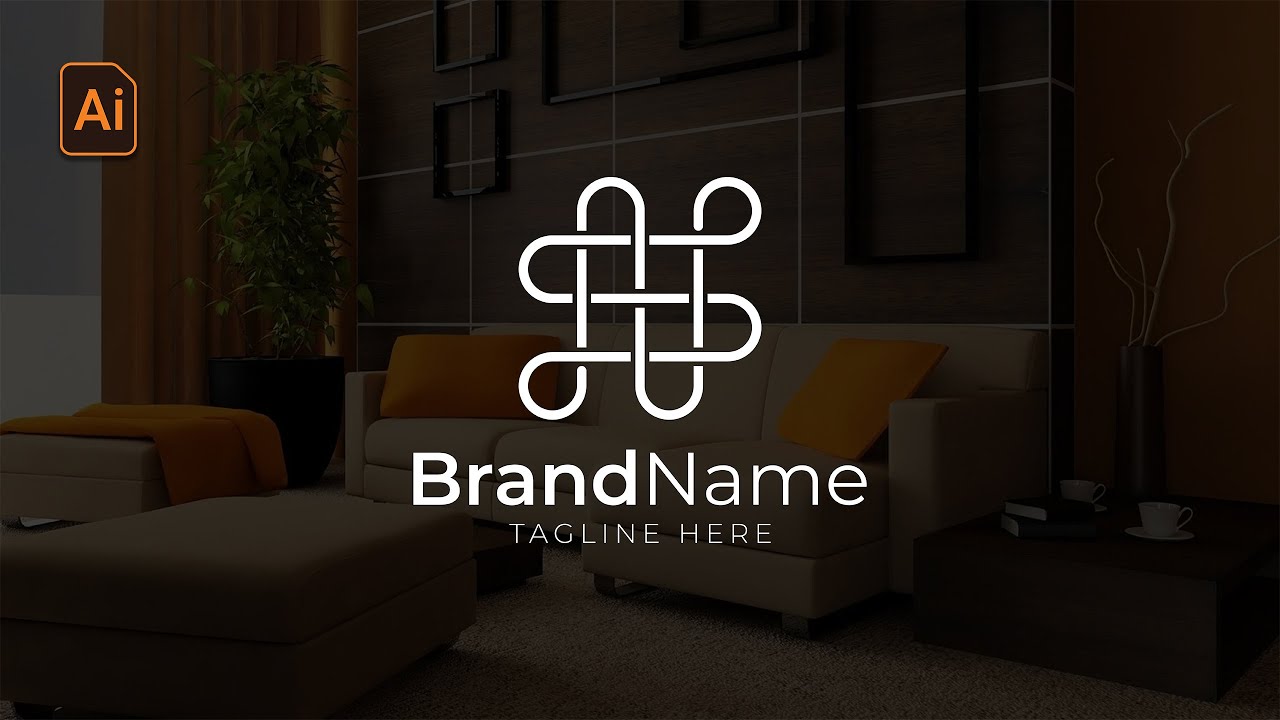 Line Art Logo Tutorial | Abstract Minimal Logo Design