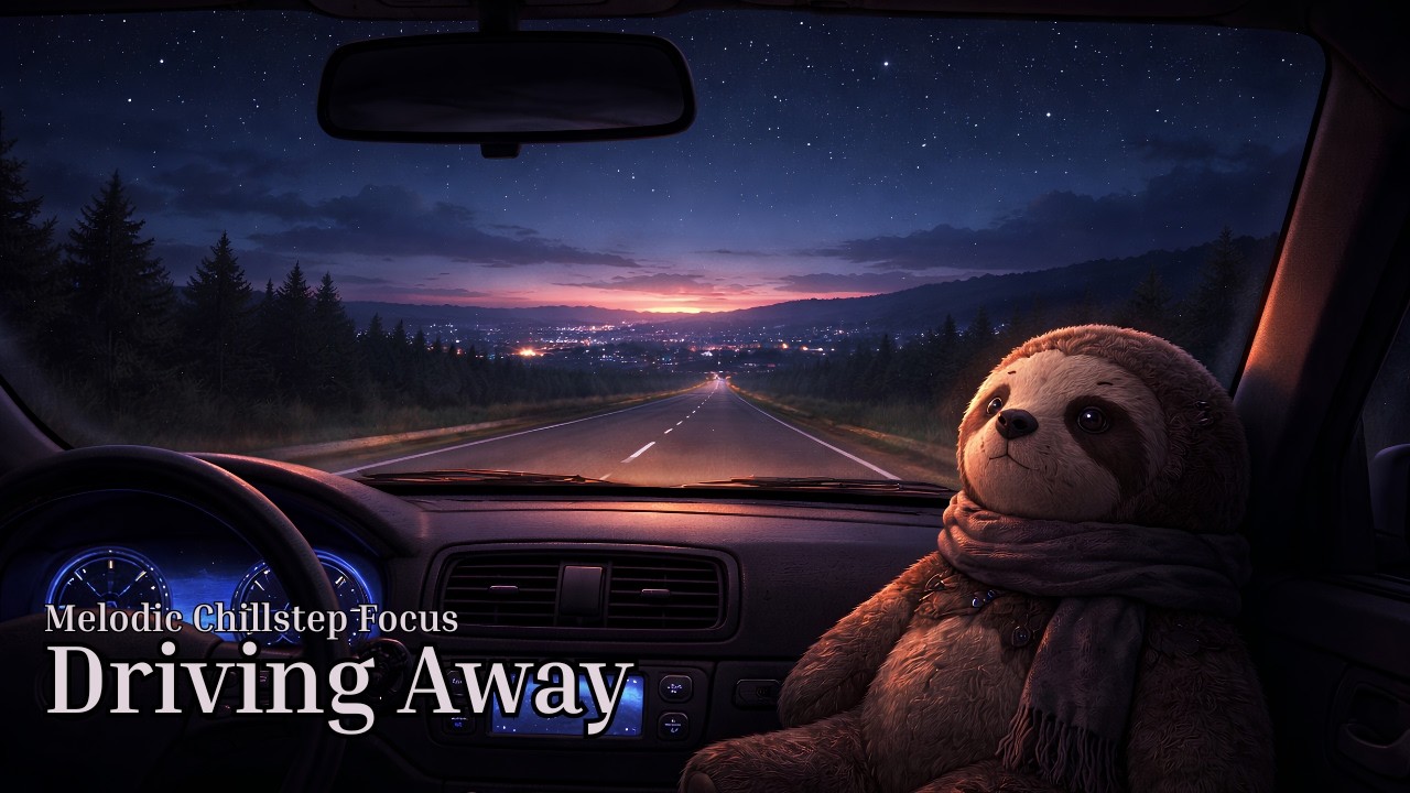 Driving Away 🌌 Melodic Chillstep Focus Music (1 Hour)