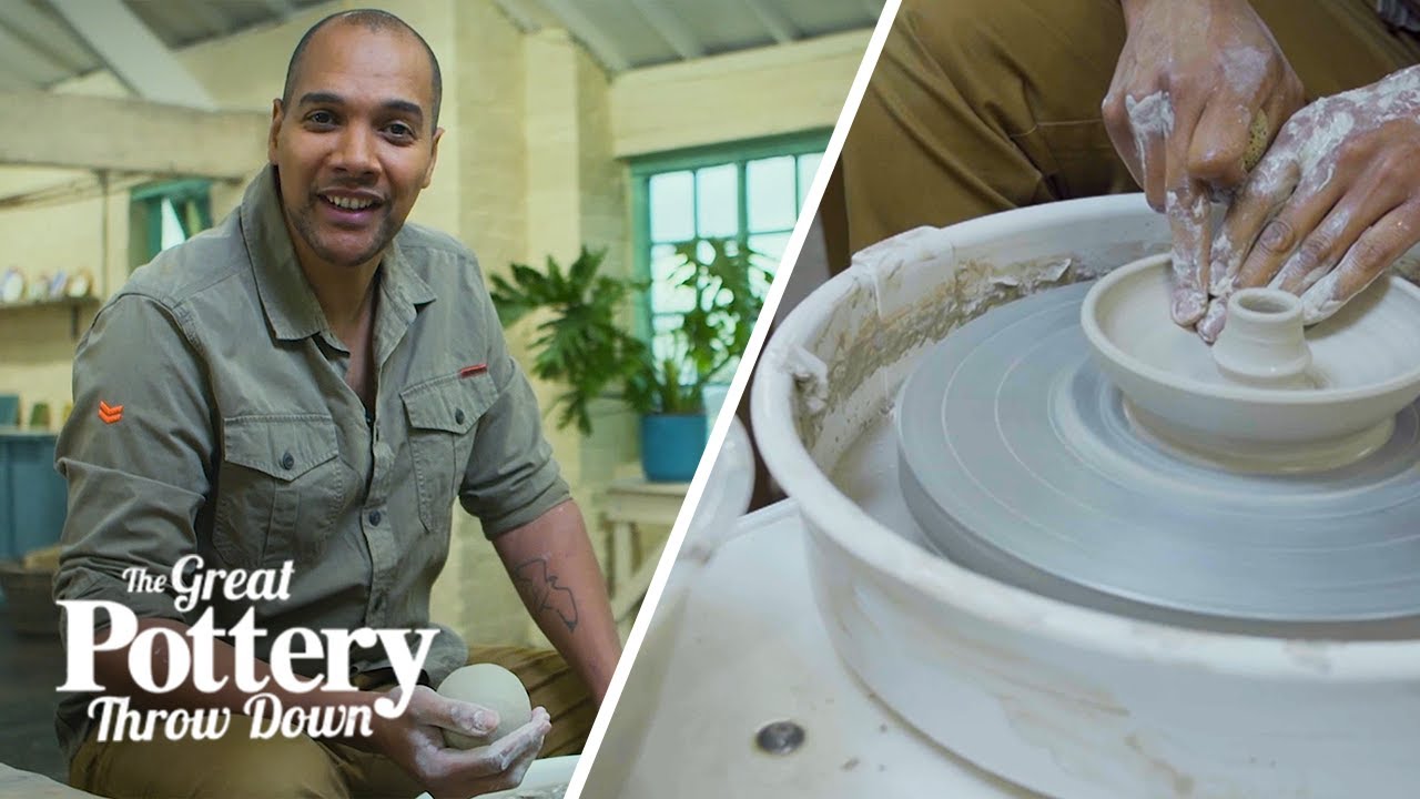 How to make a pottery candlestick in 3 minutes! | Mini Masterclass | The Great Pottery Throw Down