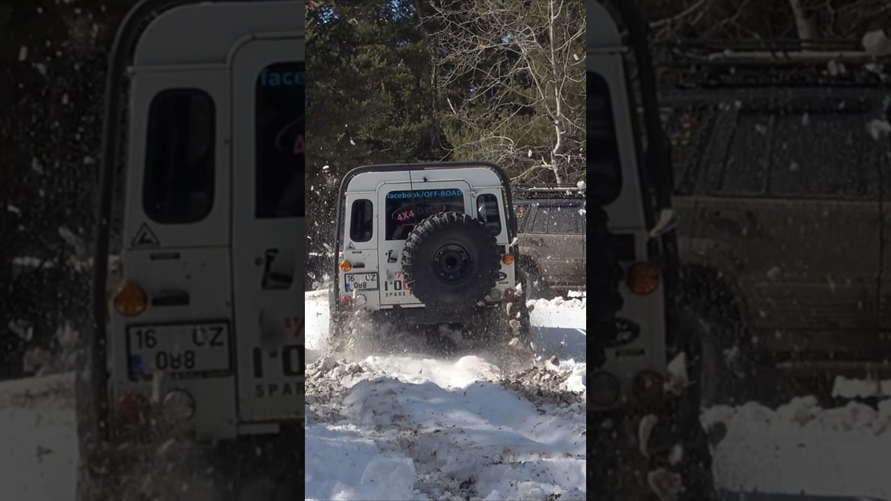 🔊🔊DEFENDER 90 V8  #landroverdefender #v8power #snow