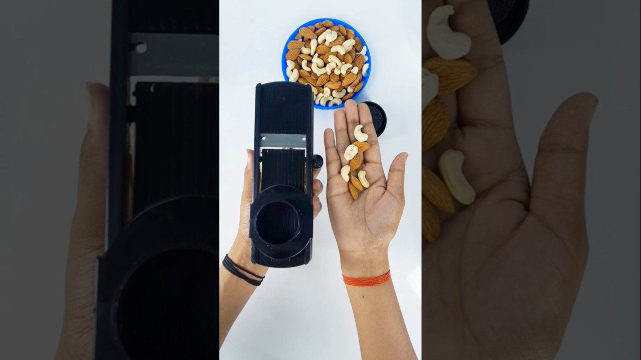 Kaju Badam Cutter 🥗 Dry Fruits Slicer 🫘 Dry fruits Cutter 🍎 Kitchen Gadgets Video 📸 #shorts #kaju