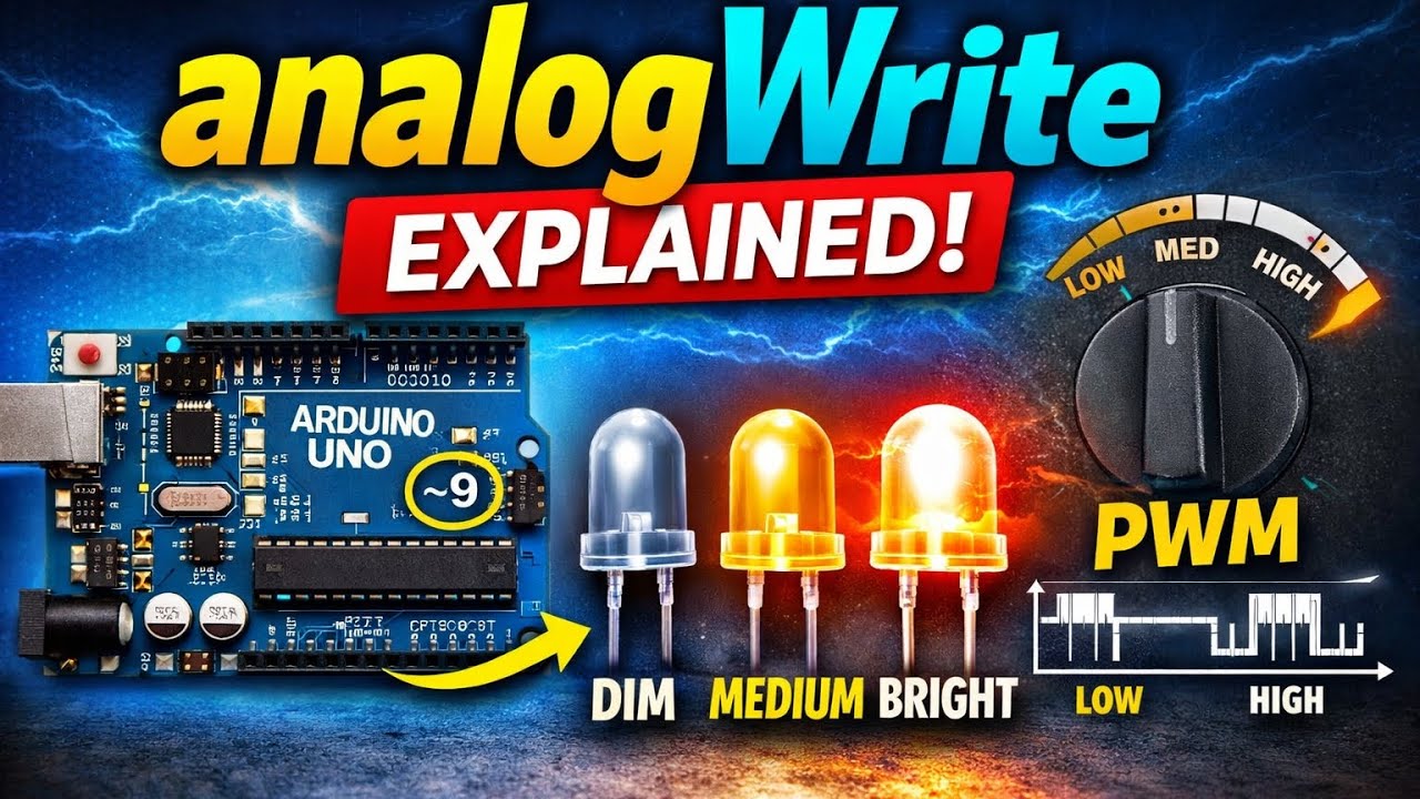 analogWrite Explained | LED Brightness & PWM in Arduino