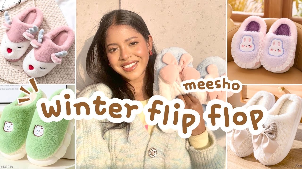 Meesho Winter Flip Flops | Flip Flops | Winter flip flops | winter haul | Pooja Das