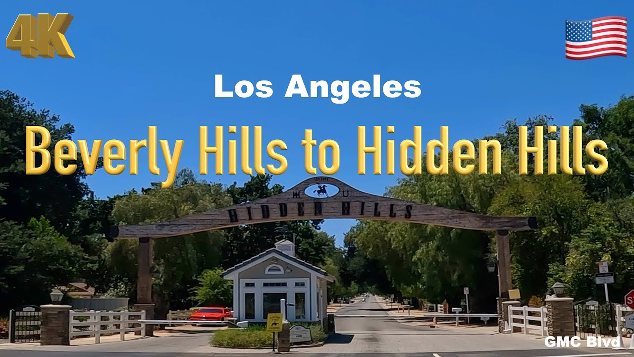 [4K] Los Angeles 🇺🇸, Beverly Hills to Hidden Hills California USA in Jun 2022 - Drive