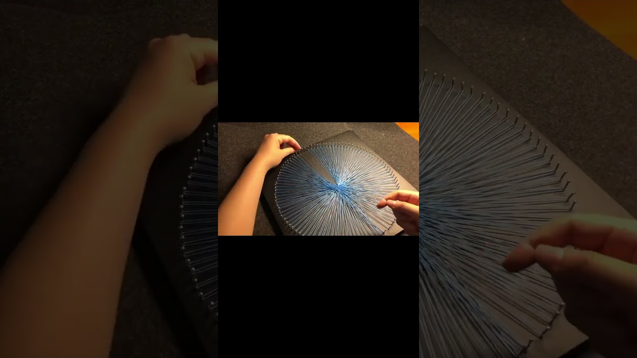 【DIY創意手作釘子畫 | 超療癒纏繞畫】 釘線畫過程| 親子釘線畫|How to make string art