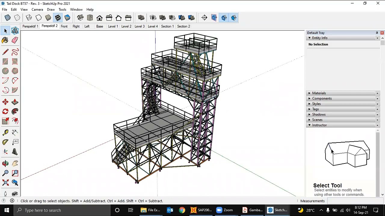 SAP2000 - Import Struktur dari Sketch Up
