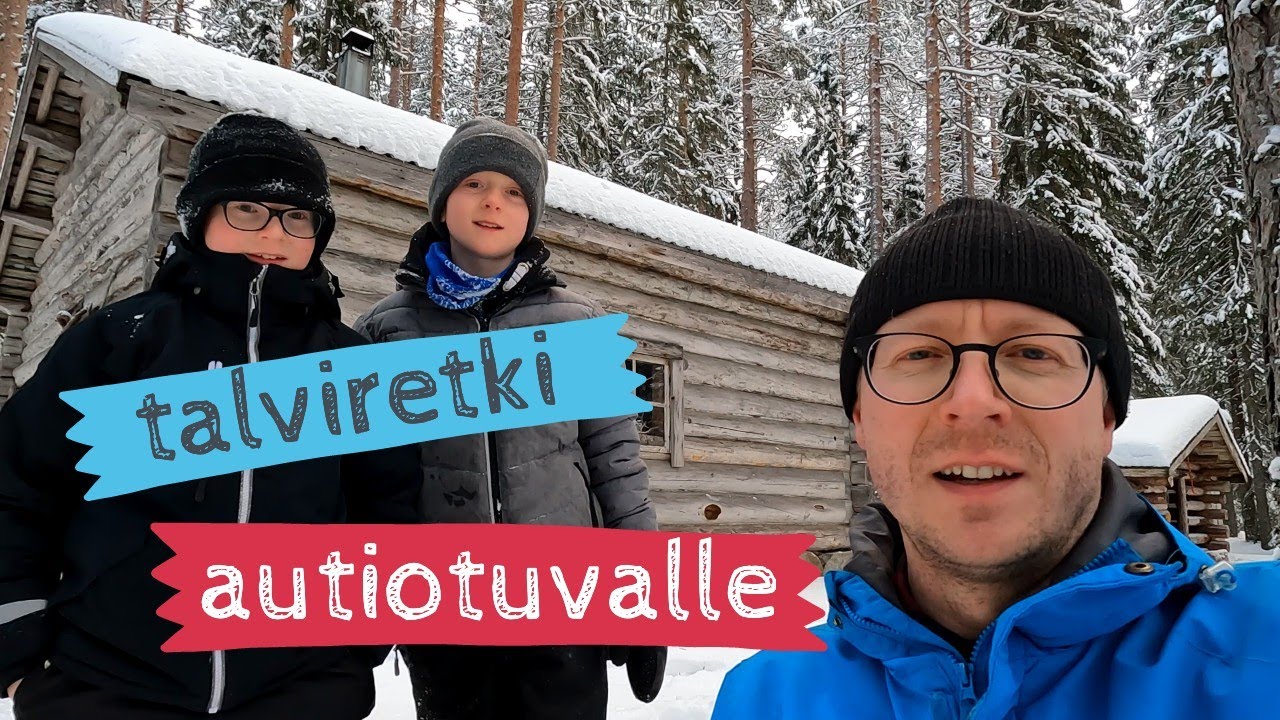 Talviretki AUTIOTUVALLE lasten kanssa | Pihtipudas, Iso-saukkonen