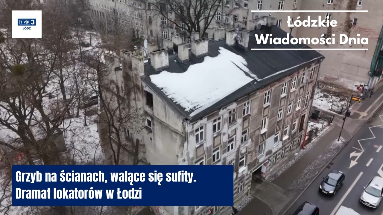 Grzyb na ścianach, walące się sufity. Dramat lokator&oacute;w w Łodzi