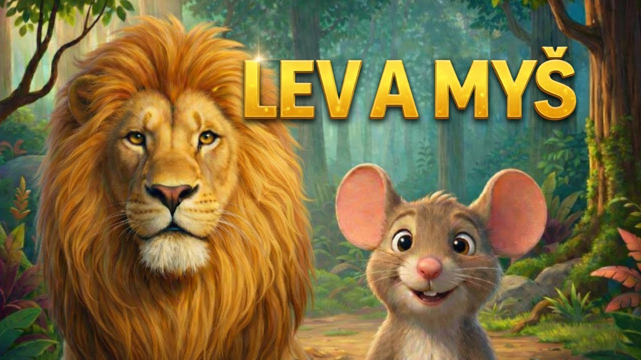 Lev a myš | Lidová bajka Pohádka na dobrou noc