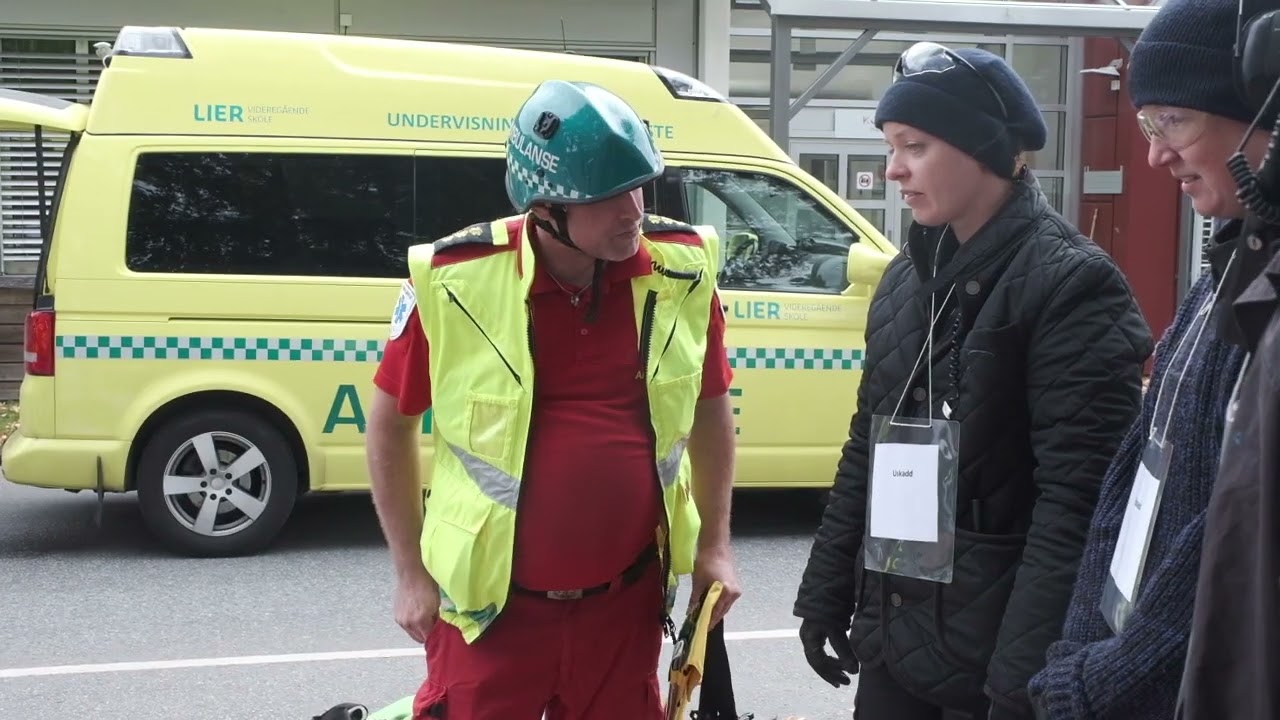 Ambulansetjenesten deltok på PLIVO-øvelse på Kongsberg