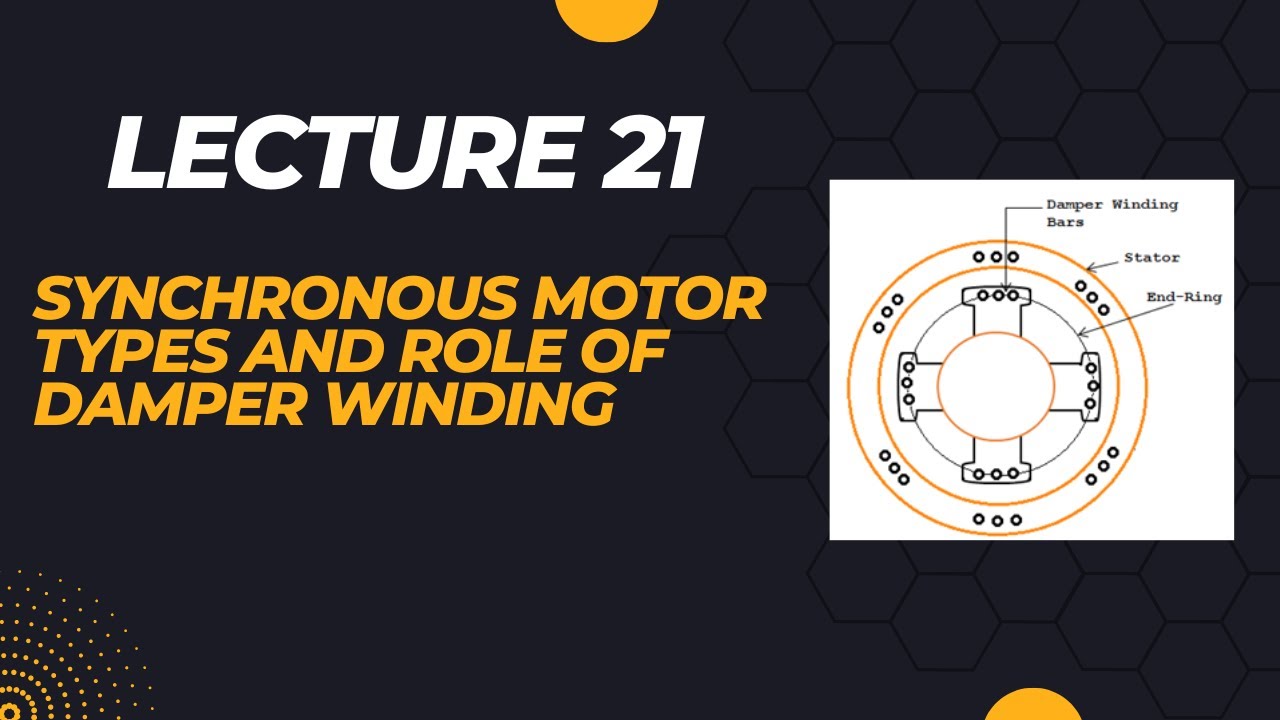 Lecture 21: Synchronous motor types and role of damper winding