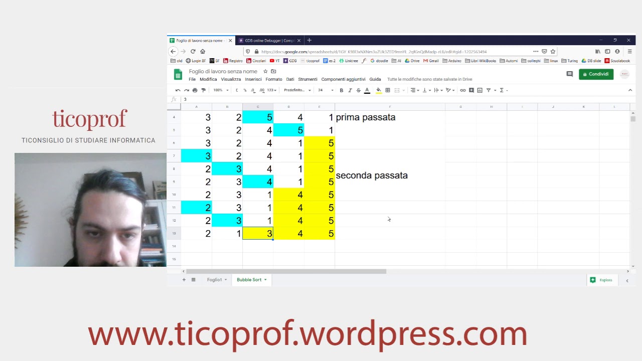 L'algoritmo di ordinamento Bubble Sort: codice in C++ e spiegazione in italiano