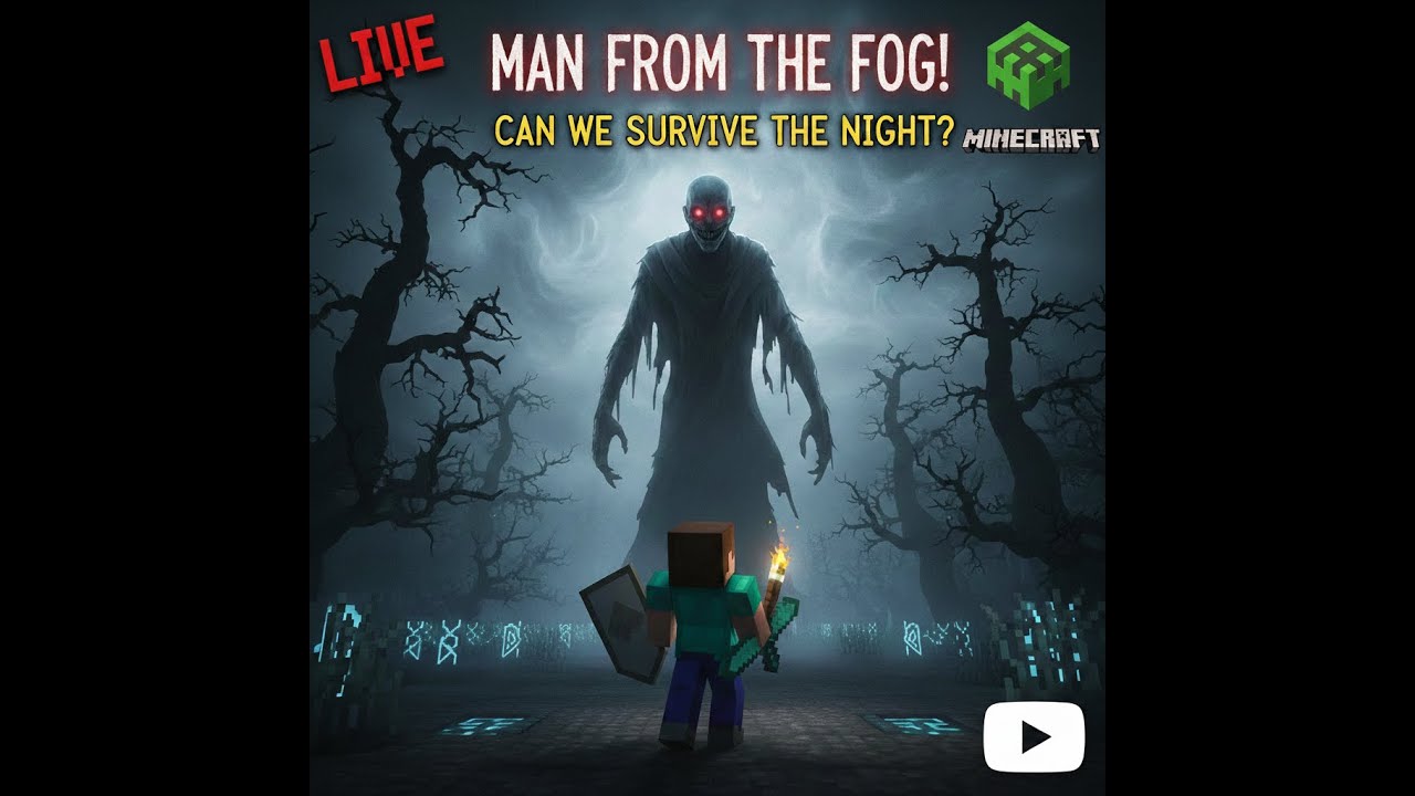 SCARIEST NIGHT!  | Man From The Fog (Minecraft Horror) | Can We Survive?