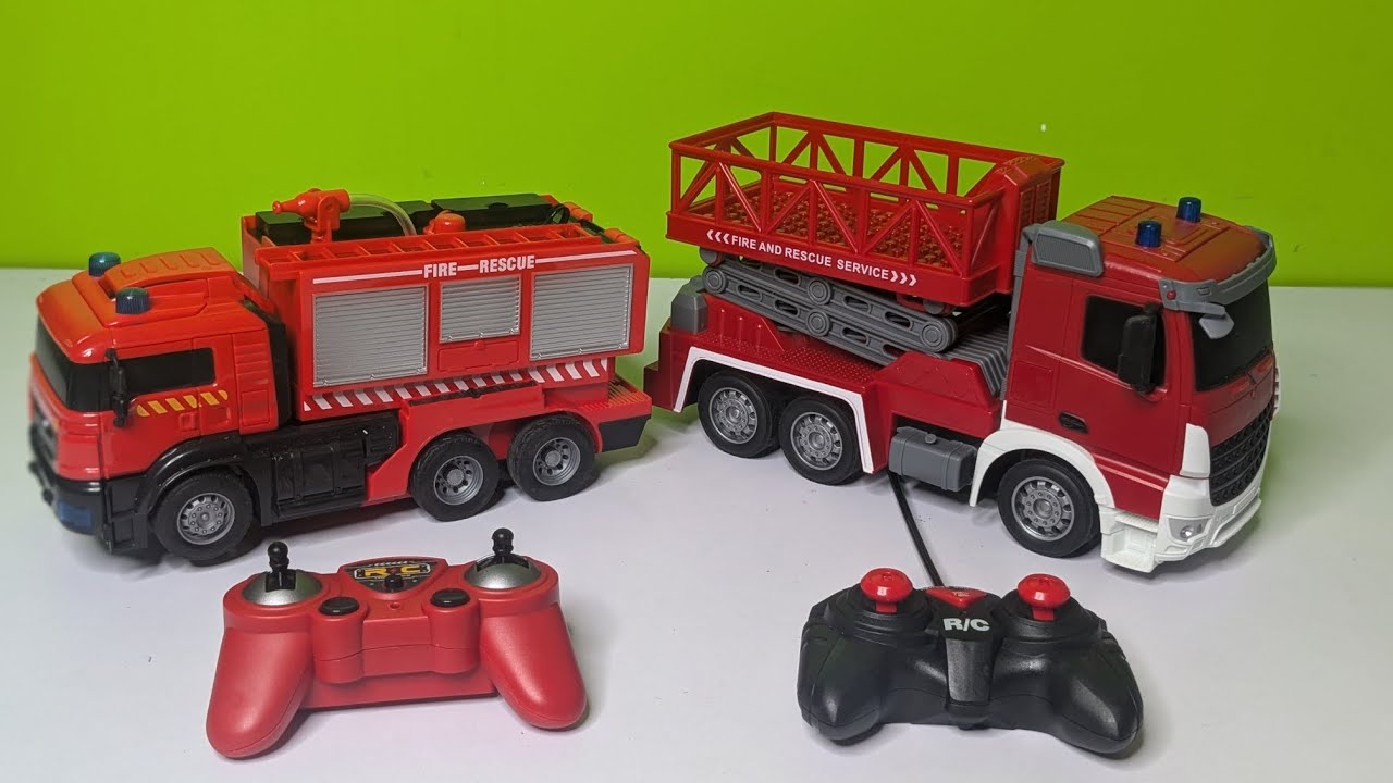 RC Fire Truck Vs RC Fire Fighting Car Unboxing and Testing