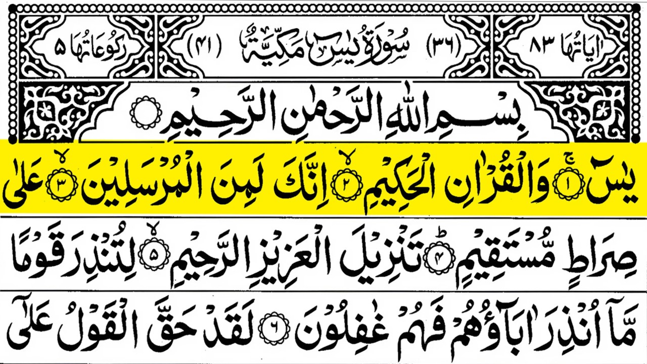 Surah Yasin (Yaseen) سورة يس 🕌 | With Arabic Text | Sheikh Alaa Aqel | Soothing Recitation | Ep117