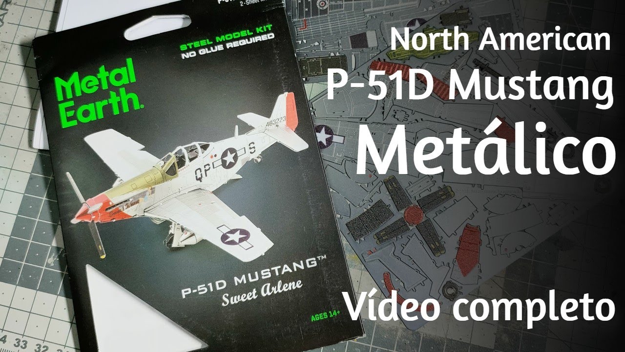 North American P51D Mustang metálico Metal Earth