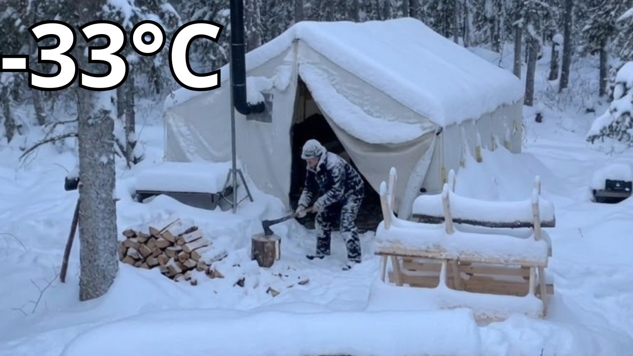 Solo Camping in -33°C: Staying Cozy in a Frozen World