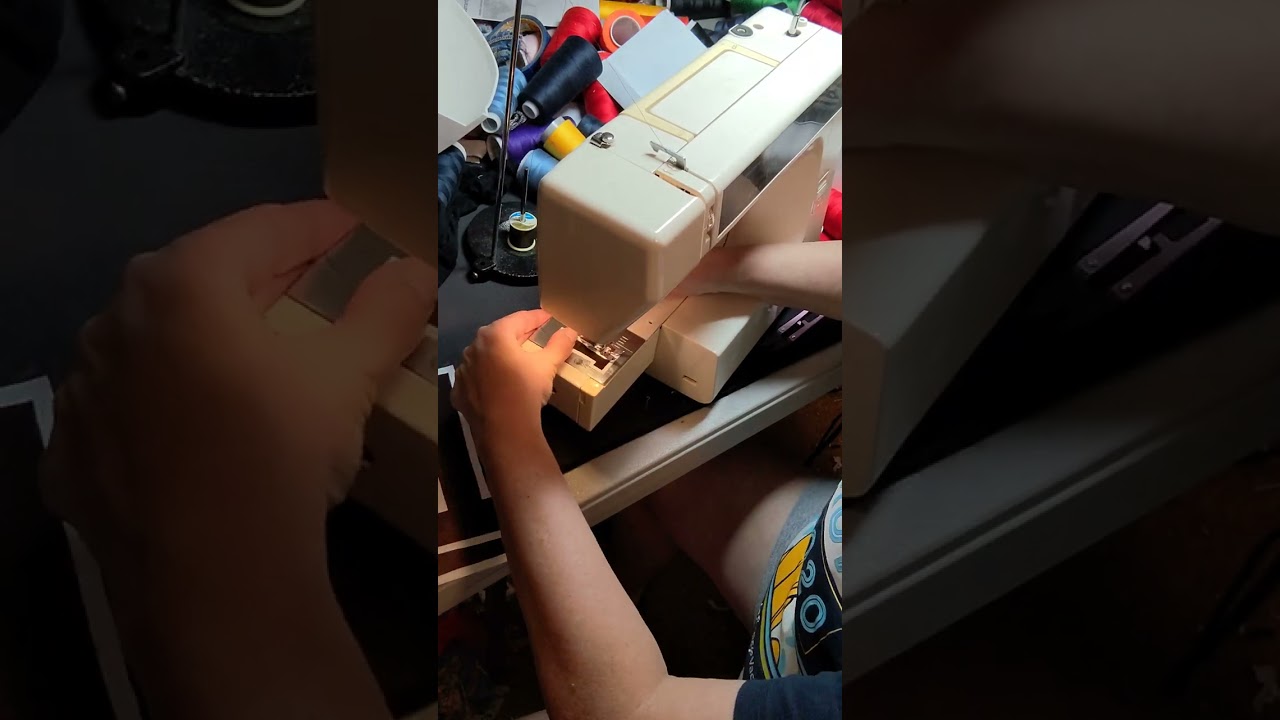 Stitching Tackle Twill Numbers for a 1 year old birthday football jersey.