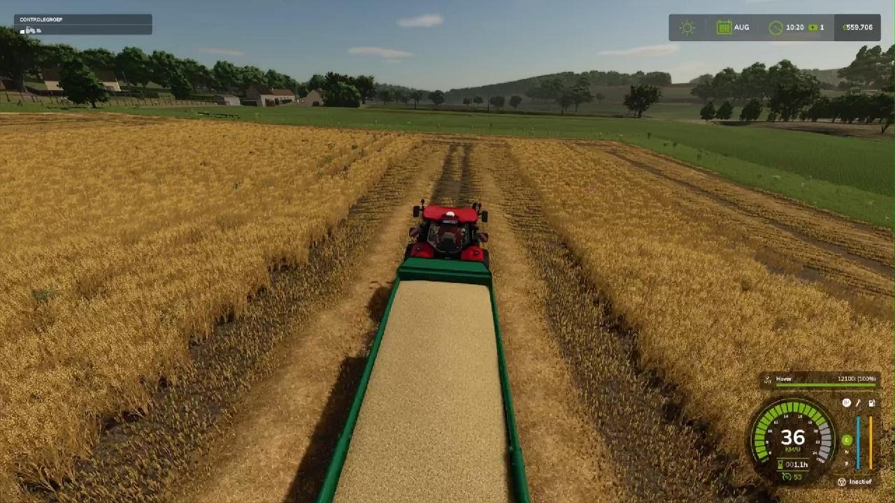 Haver oogsten met de Claas Evion 450