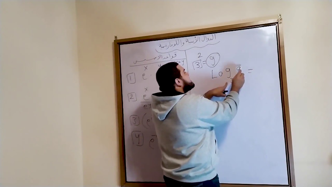 الدوال الأسية واللوغاريتمية|| رياضة أولى معهد   #معهد_فني_صناعي