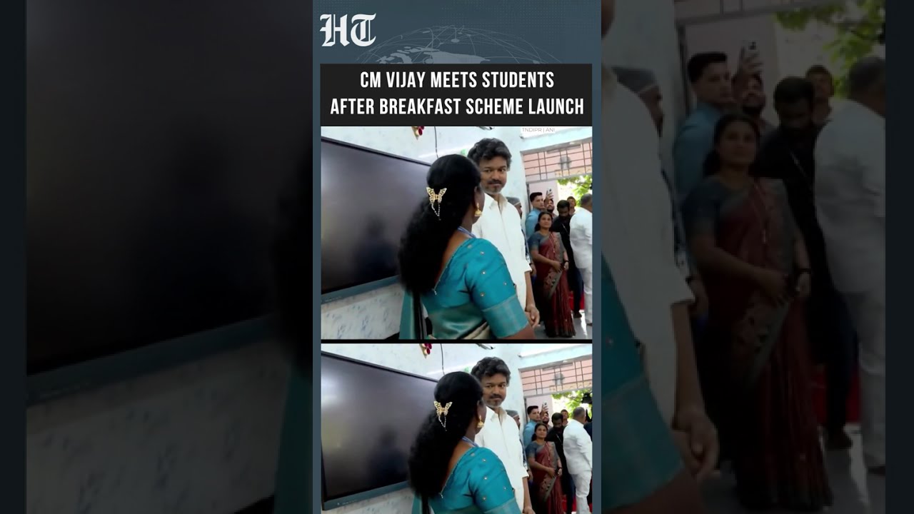 Chennai: CM Vijay Visits Government School Following Breakfast Scheme Rollout #shorts | HT India