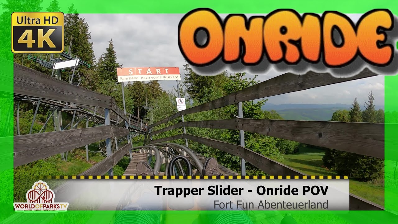 Fort Fun Abenteuerland Trapper Slider (Onride) Alpine Coaster Wiegand Sommerrodelbahn Trapper Slider