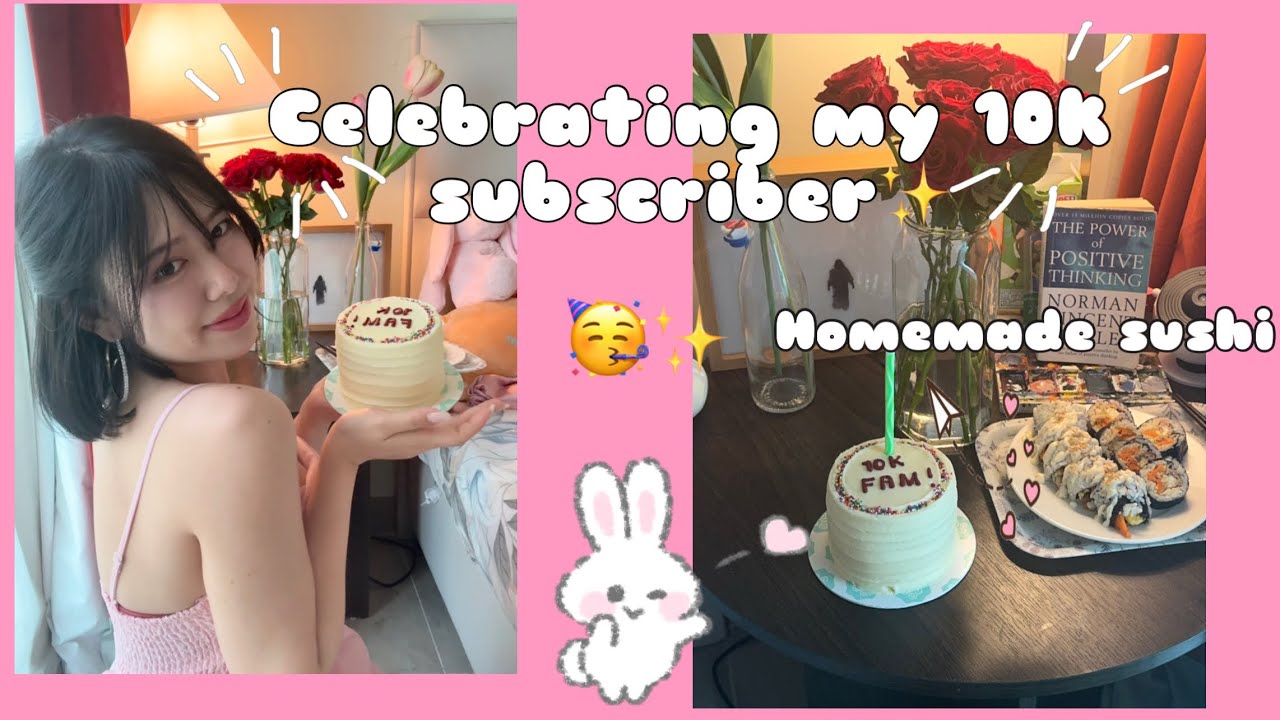 CELEBRATING MY 10k subscribers 💕 making sushi 🍣and kimbap 💕✨Life in Doha!