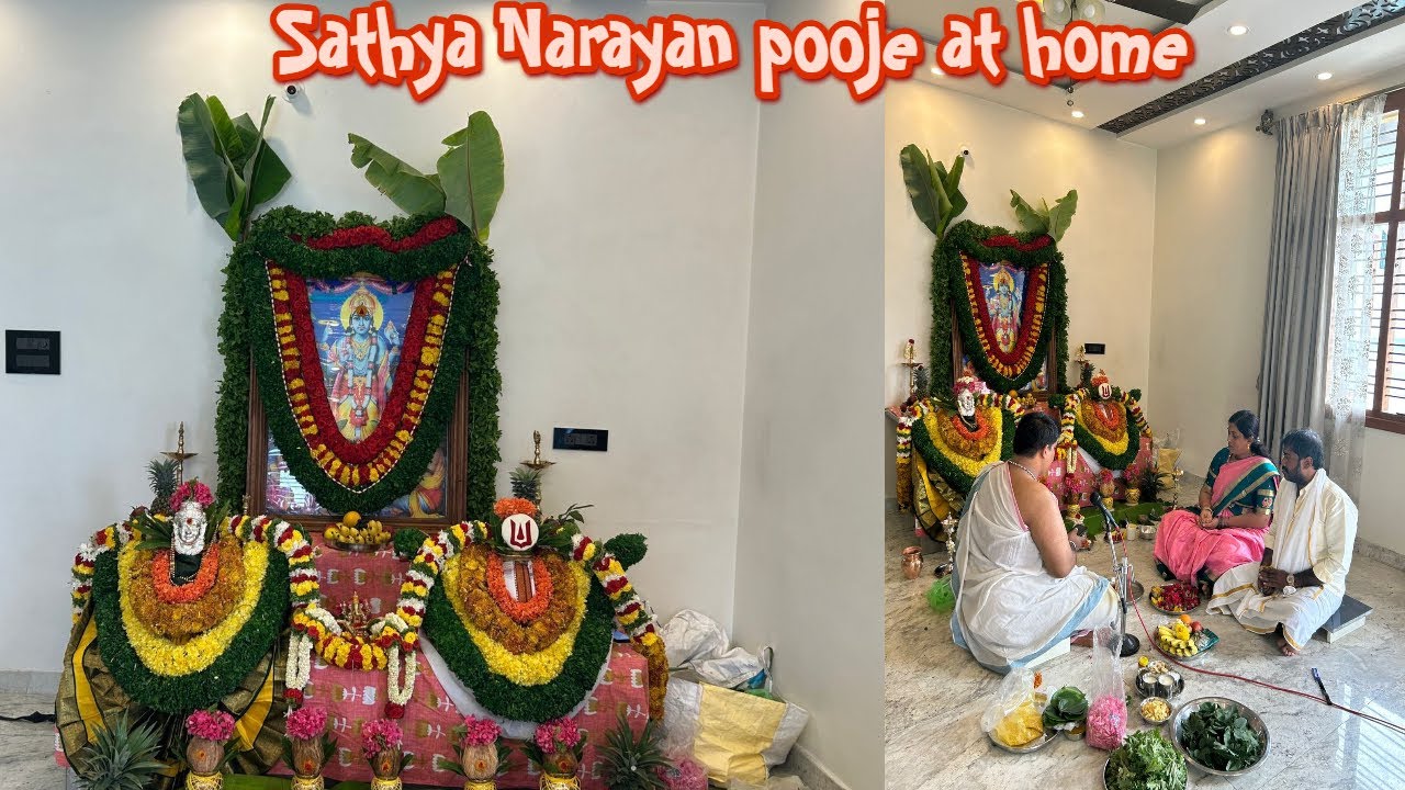 Sathya Narayan Pooje Decoration at home #decoration #home #pooje
