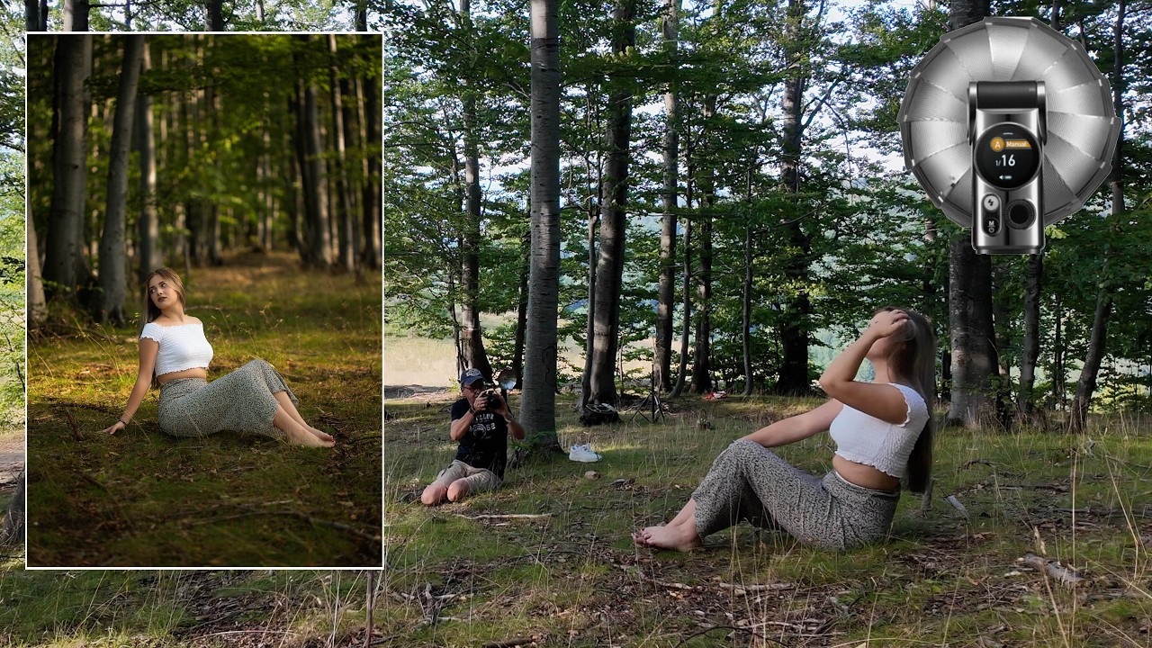 Godox Lux Master ⚡ BTS outdoor portrait Meike 55mm f1.4
