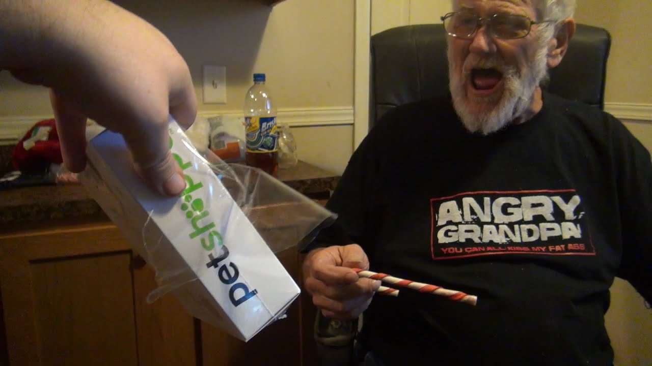 GRANDPA GETS BONED! (EATS DOG TREATS)
