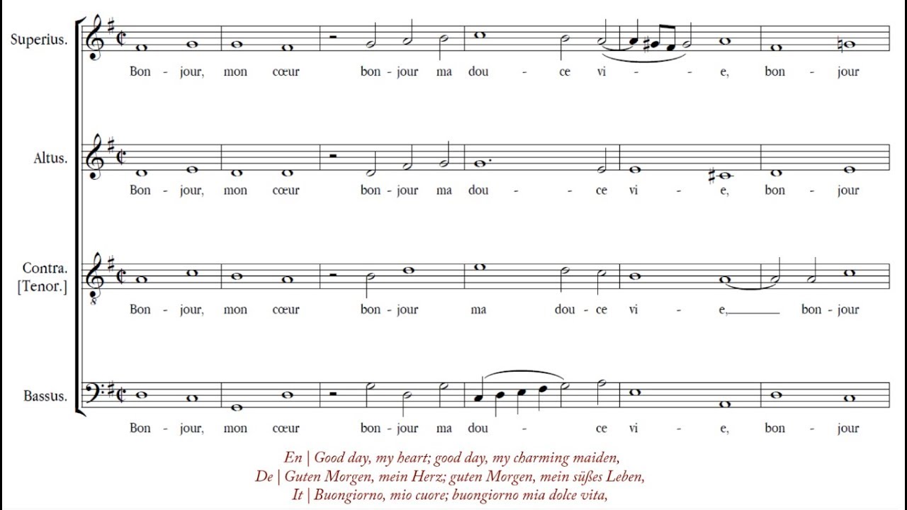 Lassus | Bonjour, mon coeur [&aacute; 4; Amarcord Ensemble]