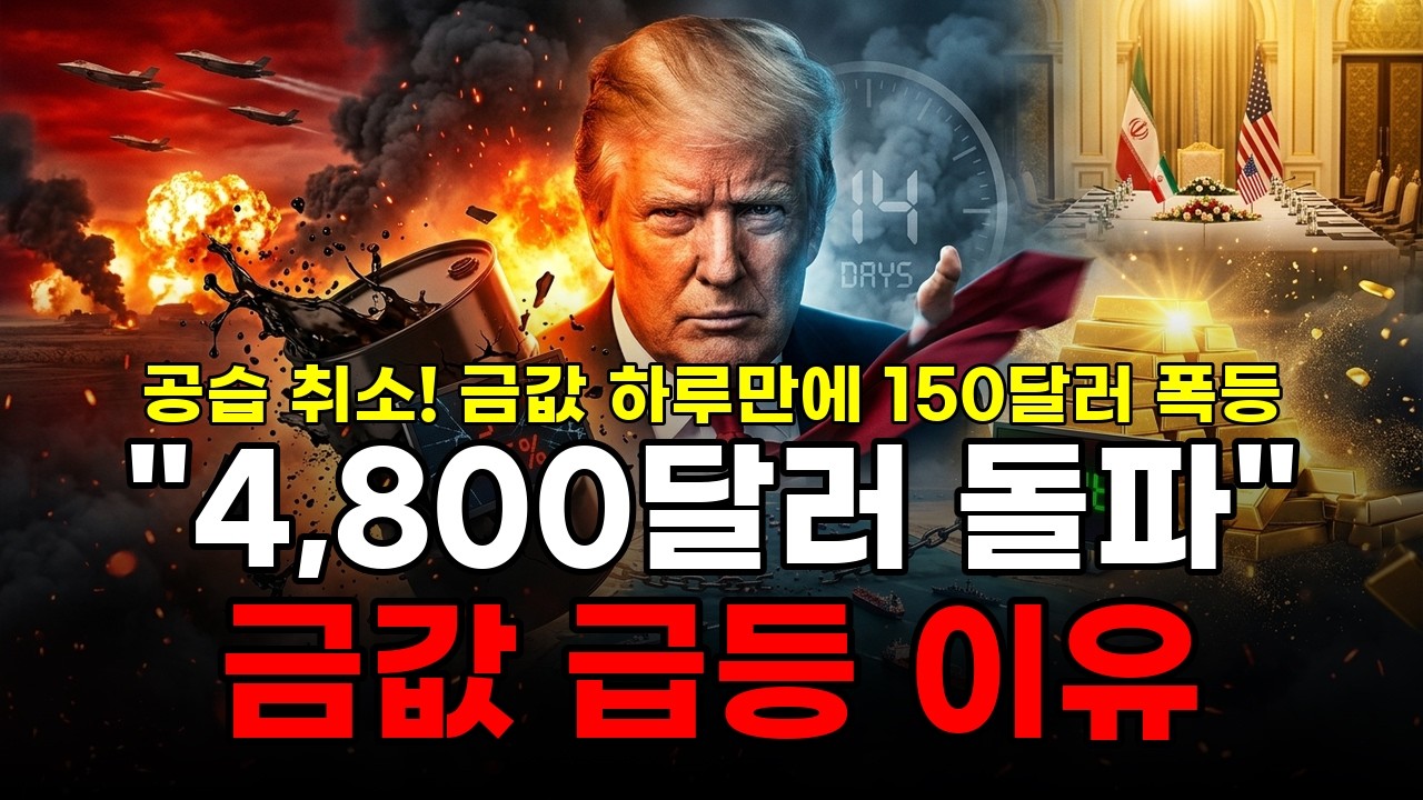 트럼프 이란 휴전 2주&hellip;금값 4,800달러 돌파! 진짜 승부는 지금부터다