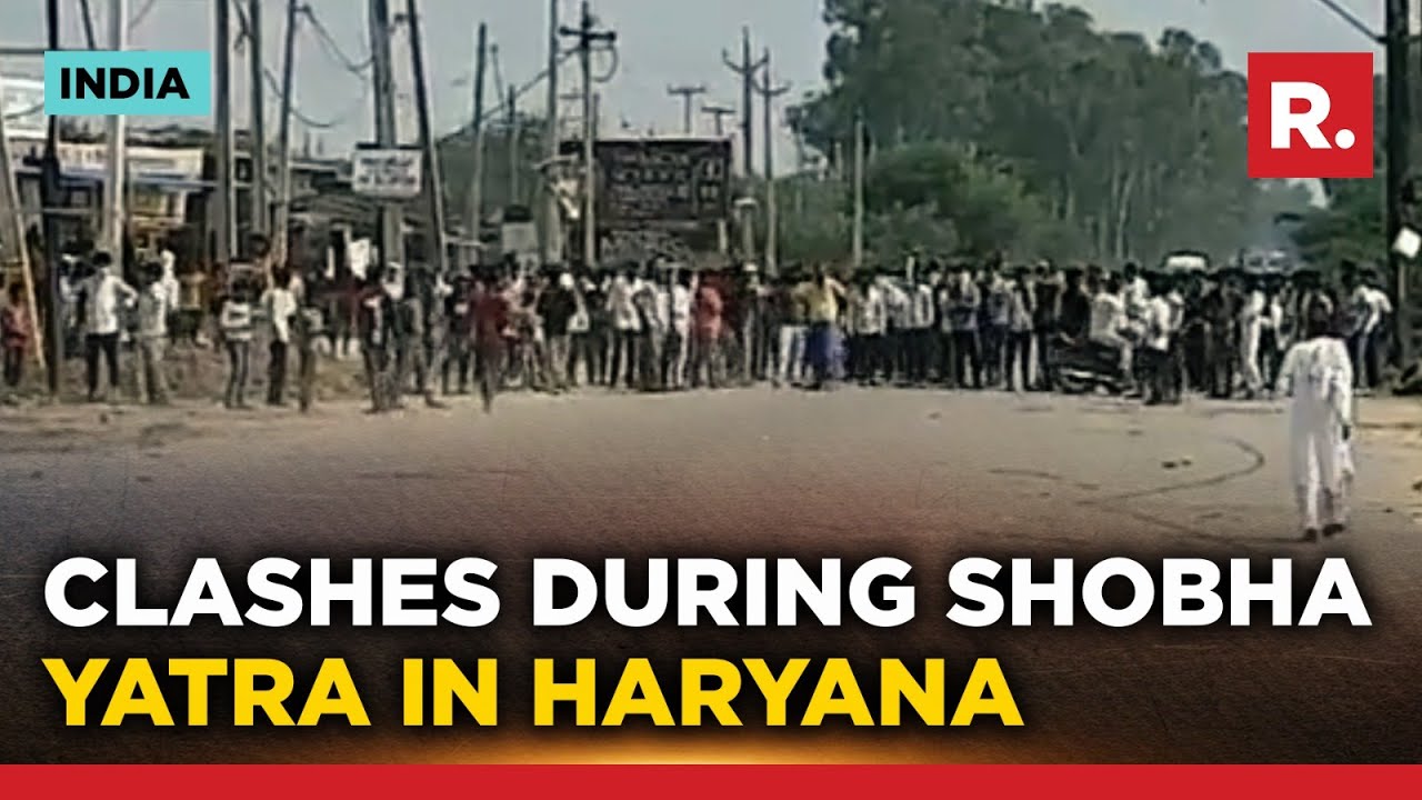 Haryana: Clashes & Stone Pelting During VHP's Shobha Yatra In Nuh, Several Injured