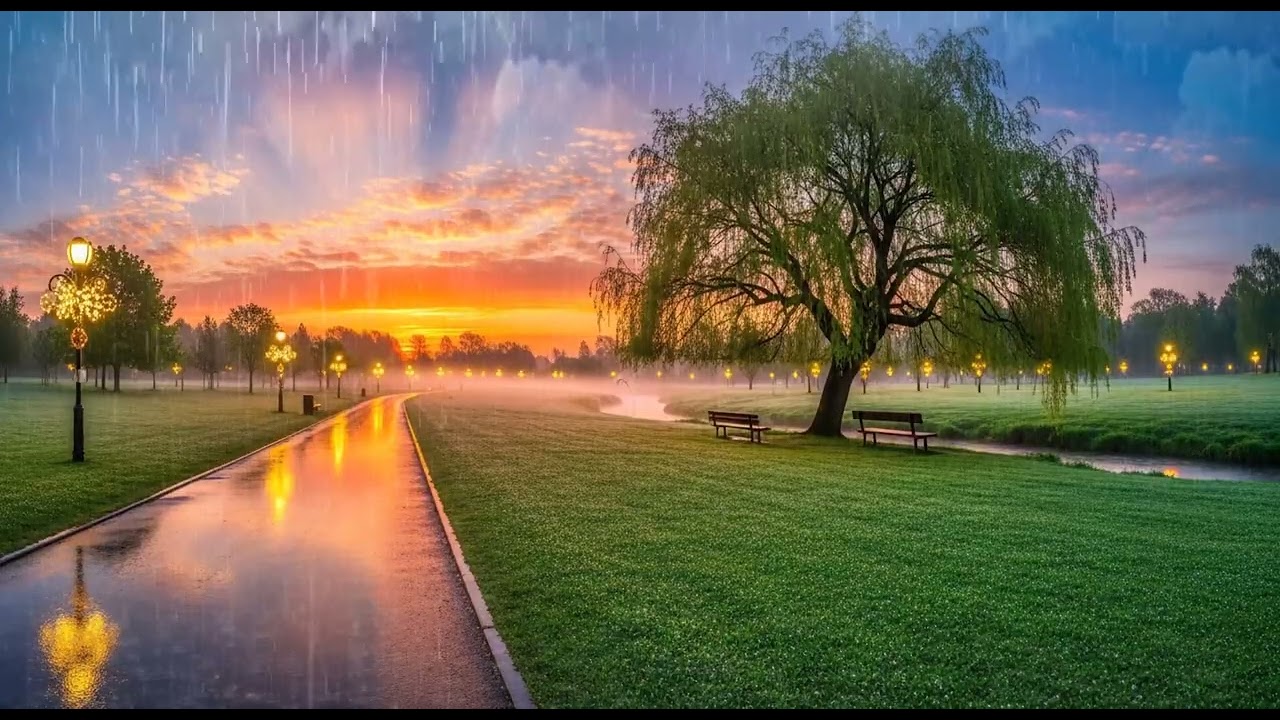 Instant Calm Effect ⚡ Rainfall & Deep Thunder Rumble