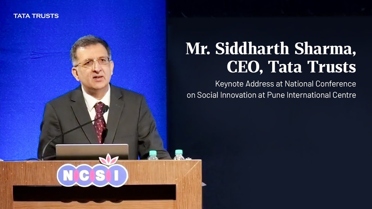 CEO Siddharth Sharma's Keynote Address | Pune International Centre | Tata Trusts