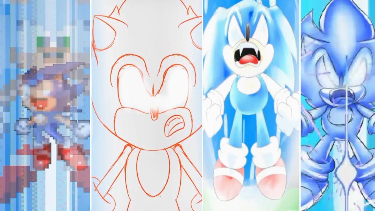 Sonic.exe : Nightmare Beginning Confrontation Scene Comparison Of All My Versions
