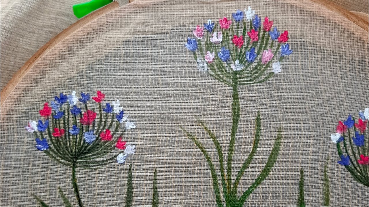 Very Easy Wild Flowers Painting full Video #artbymanju #painting #art #youtube 