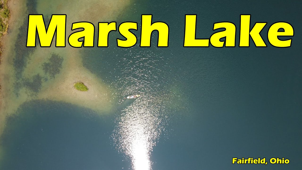 Kayak fishing beautiful Marsh Lake in South West Ohio