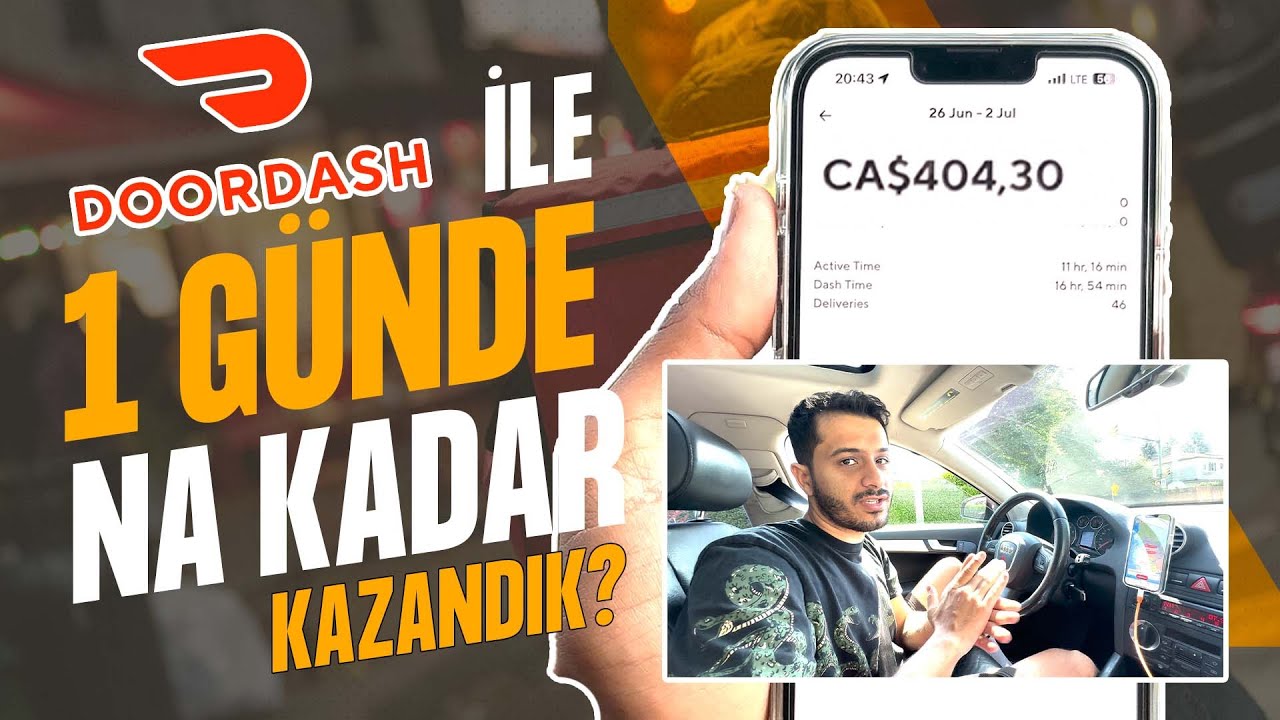 Kanada'da Doordash Yaparak 9 Saatte Kaç Para Kazandık? (Doordash Nasıl Yapılır?)