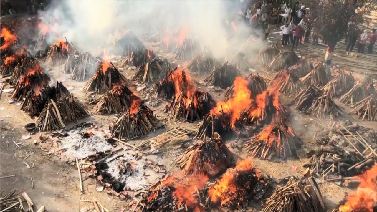Footage of mass cremations shows devastation of India&rsquo;s war with COVID-19