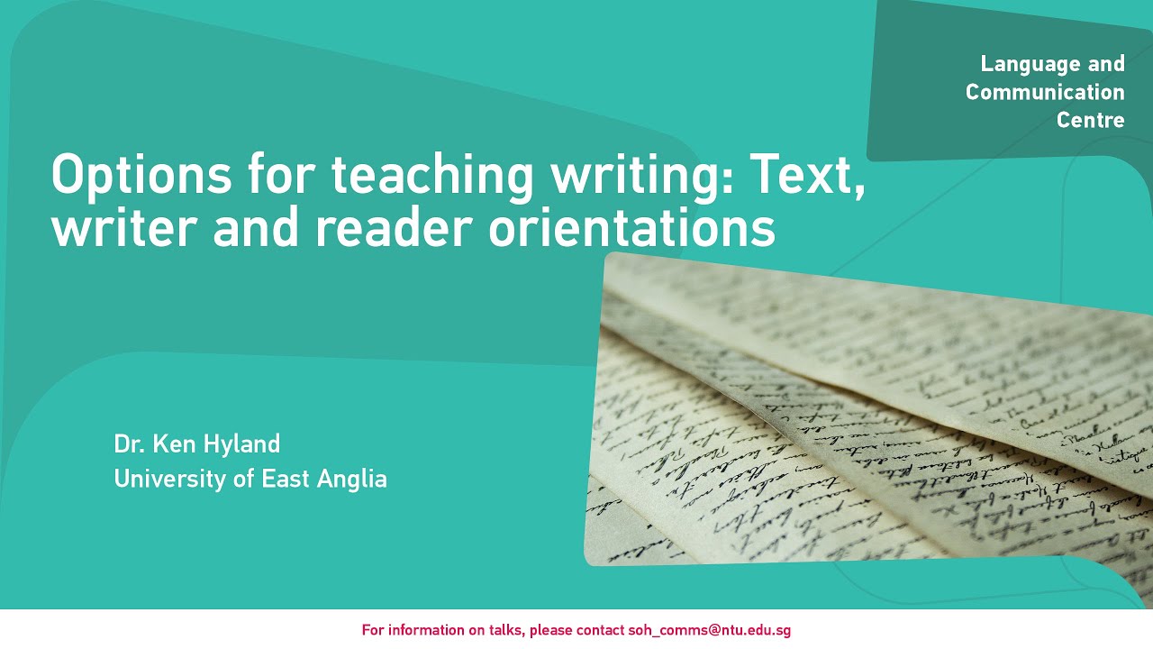 Options for teaching writing: Text, writer and reader orientations